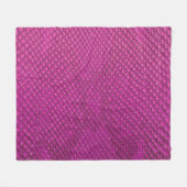 Pink Python: Schlange Hauttextur. Fleecedecke (Vorderseite (Horizontal))