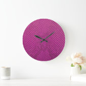 Pink Python: Schlange Hauttextur. Große Wanduhr (Zuhause)