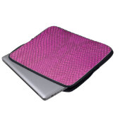 Pink Python: Schlange Hauttextur. Laptopschutzhülle (Vorne Knopf)