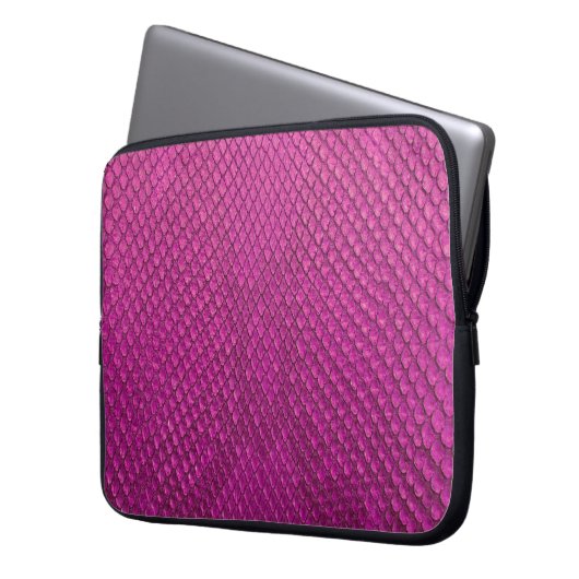 Pink Python: Schlange Hauttextur. Laptopschutzhülle (Vorderseite Links)