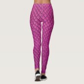 Pink Python: Schlange Hauttextur. Leggings (Rückseite)