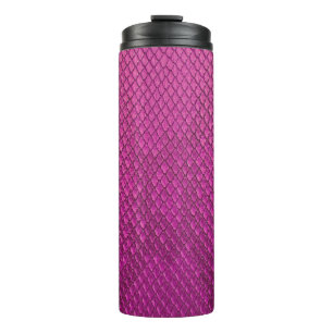Pink Python: Schlange Hauttextur. Thermosbecher