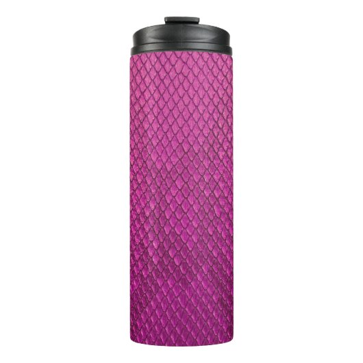 Pink Python: Schlange Hauttextur. Thermosbecher (Vorderseite)