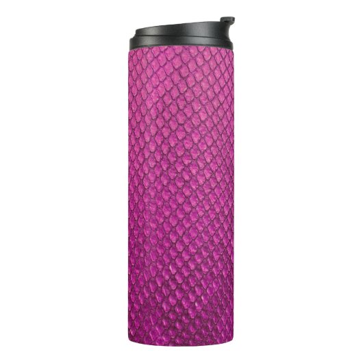 Pink Python: Schlange Hauttextur. Thermosbecher (Nach links gedreht)