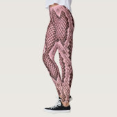 Pink Python Schlange Printwerbung Frauen Leggings (Links)