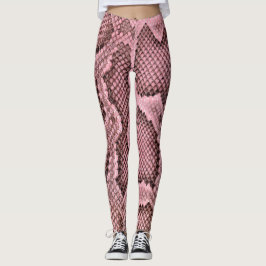 Pink Python Schlange Printwerbung Frauen Leggings