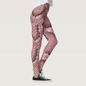 Pink Python Schlange Printwerbung Frauen Leggings (Rechts)