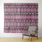Pink Python Snakeskin Hintergrund Wandteppich (Beispiel (Horizontal))