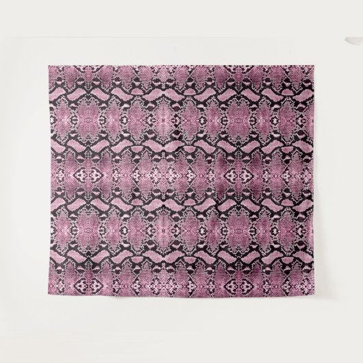 Pink Python Snakeskin Hintergrund Wandteppich (Vorderseite (Horizontal))