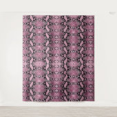 Pink Python Snakeskin Hintergrund Wandteppich (Vorderseite)
