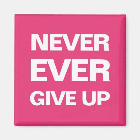 Pink qoute motivierend moderner, feiner Magnet (Vorne)