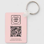 Pink QR | Professional Business Logo Design Schlüsselanhänger (Rückseite)
