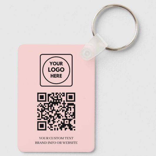 Pink QR | Professional Business Logo Design Schlüsselanhänger (Rückseite)