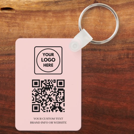 Pink QR | Professional Business Logo Design Schlüsselanhänger (Rückseite)