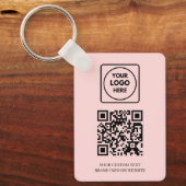 Pink QR | Professional Business Logo Design Schlüsselanhänger (Vorderseite)