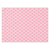 Pink Quatrefoil Fliesen Muster Tischdecke (Vorderseite (Horizontal))