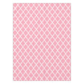 Pink Quatrefoil Fliesen Muster Tischdecke (Vorderseite)