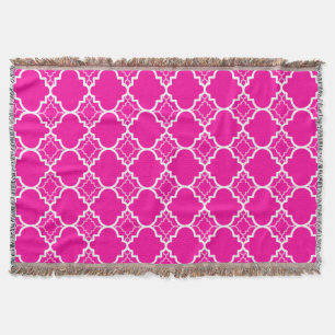 Pink Quatrefoil geometrisches Muster Decke