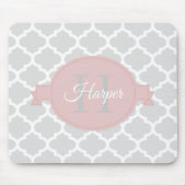 Pink Quatrefoil Personalisiert Mouse Pad Mousepad (Vorne)