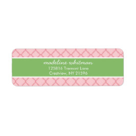 Pink Quatrefoil Pink and Green | Preppy Address