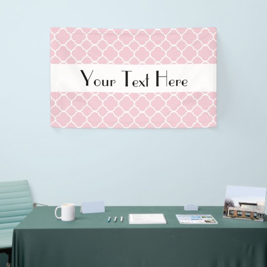 Pink Quatrefolie, Latticework, marokkanischer Trel Banner (Messeveranstaltung)