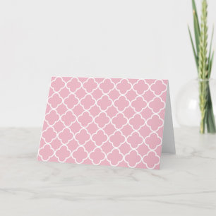 Pink Quatrefolie, Latticework, marokkanischer Trel Karte