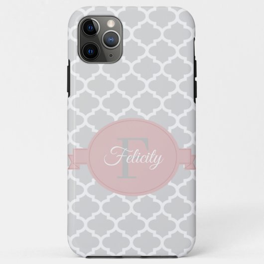 Pink Quatrefolie Personalisiert Case-Mate iPhone C Hülle (Rückseite)