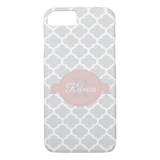 Pink Quatrefolie Personalisiert Case-Mate iPhone C Hülle (Rückseite)
