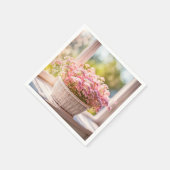 Pink Queen Anne's Lace Bouquet Serviette (Ecke)