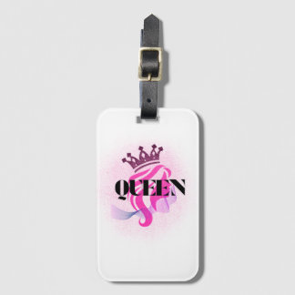 Pink Queen Crown Design – Confident Feminine Power Gepäckanhänger