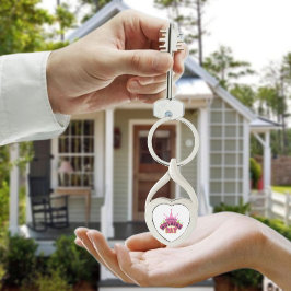 Pink Queen Crown Happy Mütter Tag Metal Schlüssela Schlüsselanhänger