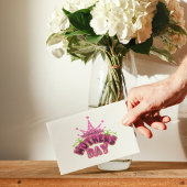 Pink Queen Crown Happy Mütter Tag Postkarte