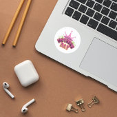 Pink Queen Crown Mothers Day CLASSIC ROUND STICKER