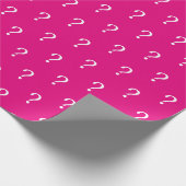 Pink Question Mark Wrapping Paper Geschenkpapier (Ecke)