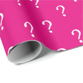 Pink Question Mark Wrapping Paper Geschenkpapier (Rolleneckpunkt)