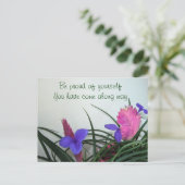 Pink Quill Pflanze Postkarte (Stehend Vorderseite)