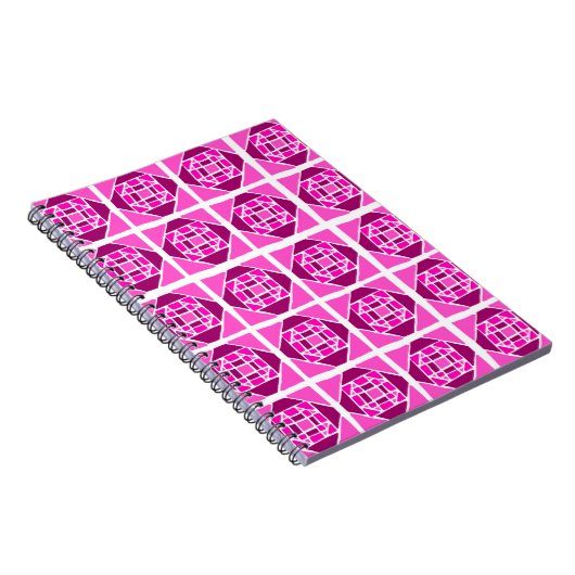 Pink-Quiltmuster-Notebook Notizblock (Rechte Seite)