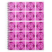 Pink-Quiltmuster-Notebook Notizblock (Vorderseite)