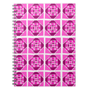 Pink-Quiltmuster-Notebook Notizblock