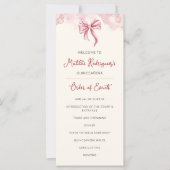 Pink Quinceañera Celebration Program (Vorderseite)