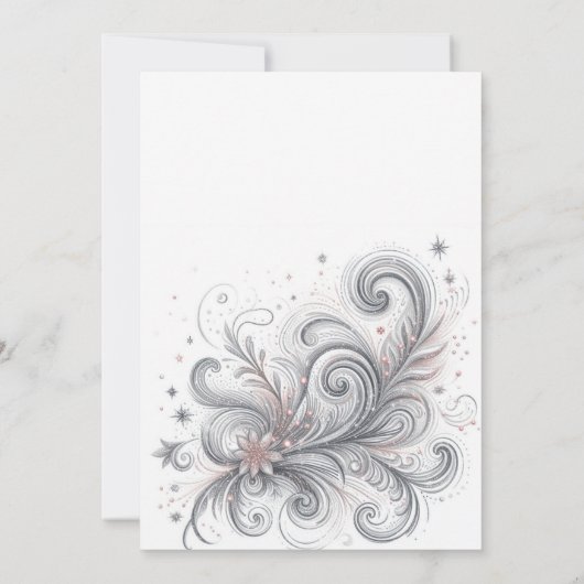 Pink Quinceañera Girl Einladung (Rückseite)