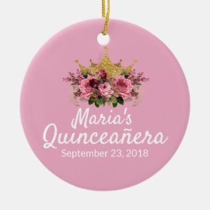 Pink Quinceañera Keepake Ornament