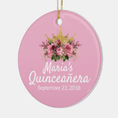 Pink Quinceañera Keepake Ornament (Links)