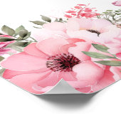 Pink Quinceanera Welcome Sign Poster (Ecke)