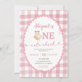 Pink Quirky Ein Niedlicher Geburtstag Einladung (Vorderseite)