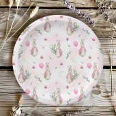Pink Rabbit Babydusche Pappteller