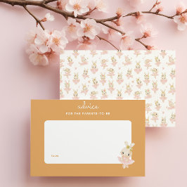 Pink Rabbit Ballerina Kinderdusche Kinderbetreuung Mitteilungskarte