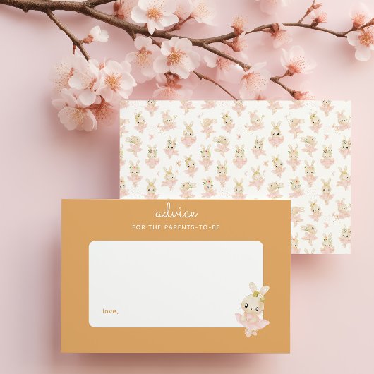 Pink Rabbit Ballerina Kinderdusche Kinderbetreuung Mitteilungskarte