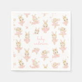 Pink Rabbit Ballerina Tutu Babydusche Serviette (Vorderseite)