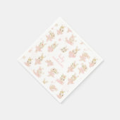 Pink Rabbit Ballerina Tutu Babydusche Serviette (Ecke)